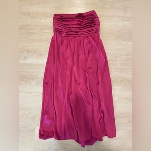 Abercrombie Pink Strapless Satin Dress Size Large